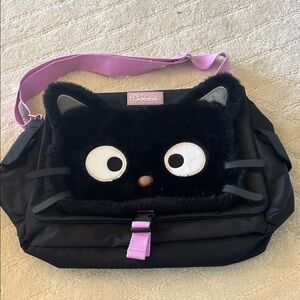 Chococat Black and Purple Shoulder Bag